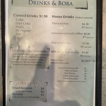 Noodle Bar - Boba Menu 9-2026 - Vietnamese Near Me - Seaside, California Noodle Bar - Boba Menu 9-2026 - Vietnamese Near Me - Seaside, California