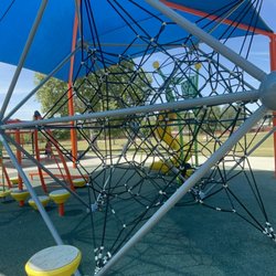 Seasons Park - Close up of climbing gym recently put in the park.