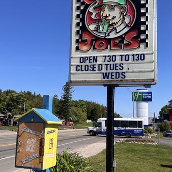 Java Joe's Cafe - Road sign - Breakfast & Brunch Near Me - Saint Ignace, Michigan