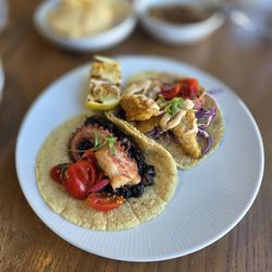Dos Amantes - Taco De Pulpo and Baja Fish Taco