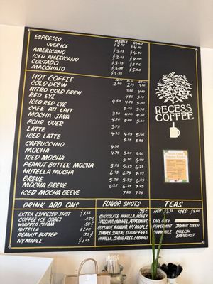 Menu photo 2 Recess Coffee - Downtown Syracuse, NY Menu photo 2 Recess Coffee - Downtown Syracuse, NY