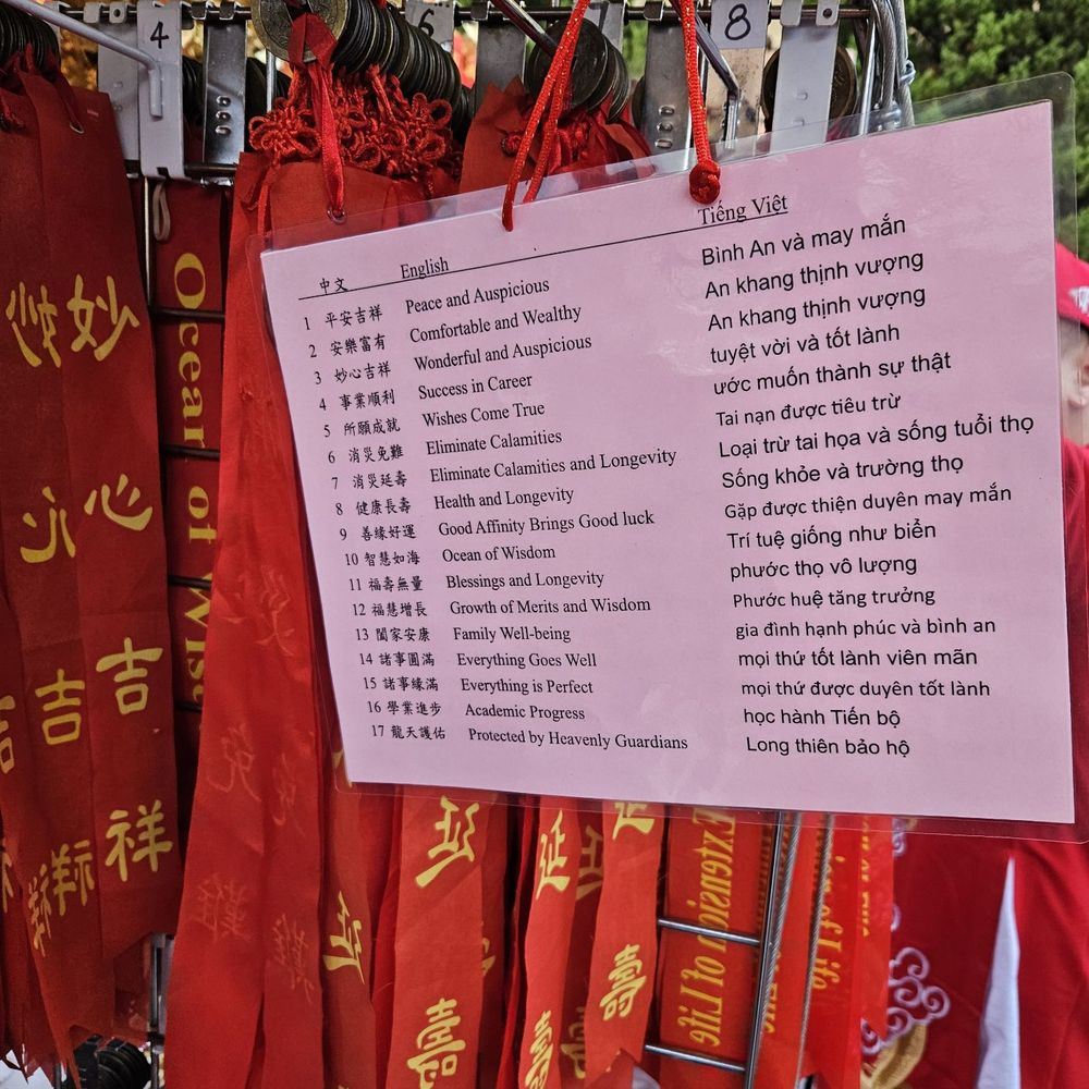 Hsi Lai Temple - Here are the available wishes. - Buddhist Temples Near Me - Hacienda Heights, California