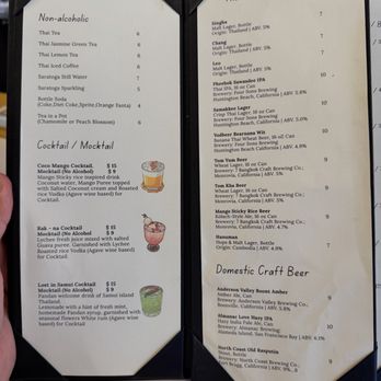 Hanuman Thai Eatery - Drink Menu - Thai Near Me - Orange, California Hanuman Thai Eatery - Drink Menu - Thai Near Me - Orange, California