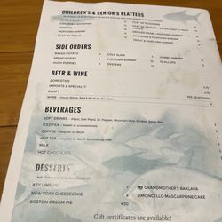 Captain John's Dockside - Menu