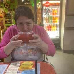 I think it was a strawberry margarita, extra sweet, on the rocks, sugar rim. Best drink I've ever had! I think it was a strawberry margarita, extra sweet, on the rocks, sugar rim. Best drink I've ever had!