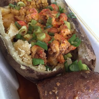 The Spud Spot - Spicy Dat Cajun spud with crawfish! - Burgers Near Me - Harvey, Louisiana