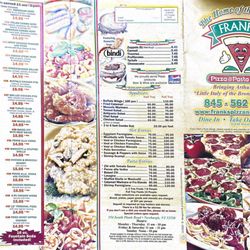Frank's Pizza Pasta & Wings - Menu from September 2026