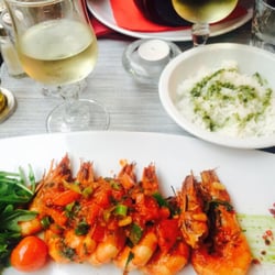 Le Temple Bar - Gambas with rice