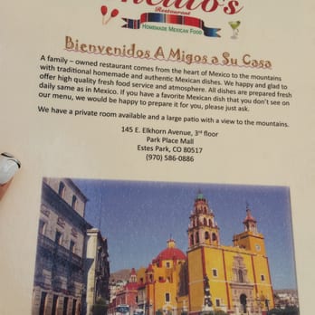 Chelito's Mexican Restaurant - Menu and atomesphere fabulous. 5 stars for marketing and views on patio. - Mexican Near Me - Estes Park, Colorado