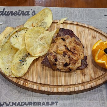 Madureira's - This small cut of beef (alcatra, I believe) was of high quality and very tasty, together with its layered-on topping - Seafood Near Me - Porto, 13