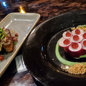 XO Restaurant - Tasting menu, must try perfect for 2 or 3, the crunchy quinoa with the beets and radish... who knew... all happiness. - Asian Fusion Near Me - Honolulu, Hawaii