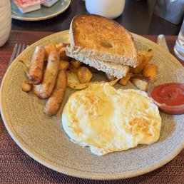 Two egg breakfast with sausage Two egg breakfast with sausage