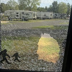 Fernbrook RV Park - Shattered window