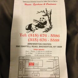 Lin Li's Chinese Restaurant - Front of menu