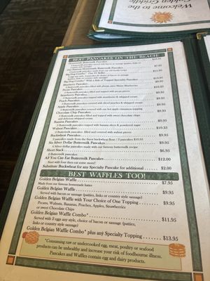 Menu photo 1 Golden Griddle Pancake House North Myrtle Beach, SC