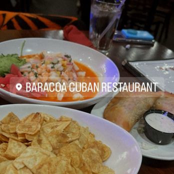 Baracoa Cuban Restaurant - Ceviche del Caribe (Featured) Empanadas de Pollo - Cuban Near Me - Palmdale, California