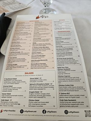 Menu photo 2 Lefty's Tavern Barnegat, NJ