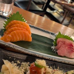 Salmon and hamachi sashimi Salmon and hamachi sashimi