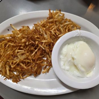 Donna Kaye's Cafe - Deep fried hash browns & poached eggs - American Near Me - Bakersfield, California Donna Kaye's Cafe - Deep fried hash browns & poached eggs - American Near Me - Bakersfield, California