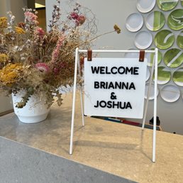 Cute little sign welcoming us!