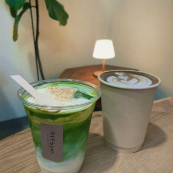 Offbeat Coffee - Matcha Banana Pudding & Hojicha Latte - Coffee & Tea Near Me - Sacramento, California Offbeat Coffee - Matcha Banana Pudding & Hojicha Latte - Coffee & Tea Near Me - Sacramento, California