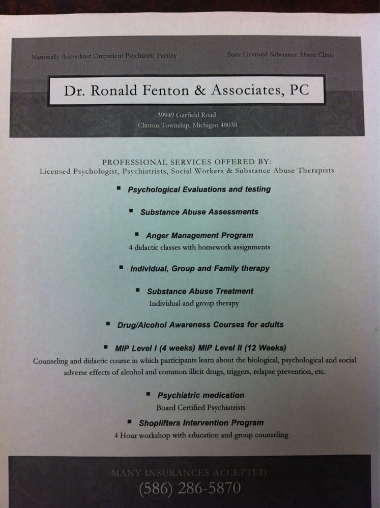 RONALD FENTON & ASSOCIATES Updated September 2024 8344 Hall Rd