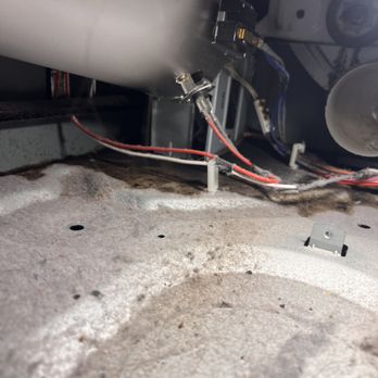 ALL DUCT & VENT CLEANING - Before cleaning the interior of the dryer - not the burnt lint under the red wires. - Air Duct Cleaning Near Me ALL DUCT & VENT CLEANING - Before cleaning the interior of the dryer - not the burnt lint under the red wires. - Air Duct Cleaning Near Me