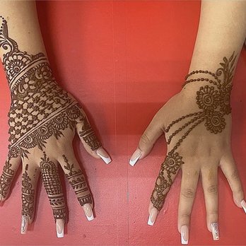 Monalisha Salon & Spa - Henna Tattoo hands - Hair Salons Near Me - Sugar Land, Texas
