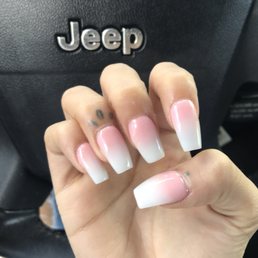 Pink ombré dip full set!