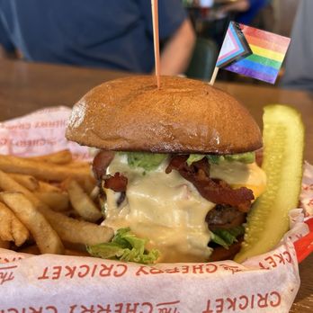 Cherry Cricket - BOTM: LGBTQ, lettuce, guacamole, bacon, tomato, queso! Look at the cute flag! - Burgers Near Me - Broomfield, Colorado