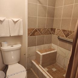 Clean and fairly modern bathroom