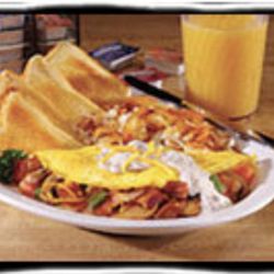 Country Pride - Delicious omelettes with hash browns and toast