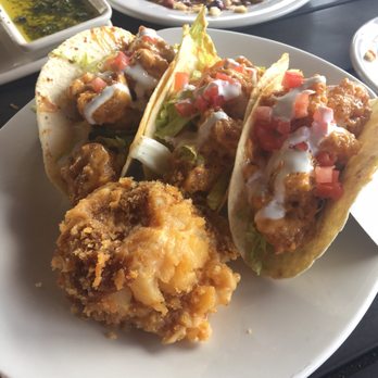 Bonefish Grill - Bang Bang Shrimp Tacos with Potatoes Au Gratin - Seafood Near Me - Brentwood, Missouri