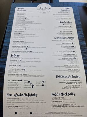 Menu photo 1 Andrea  Beach Bar Westerly, RI