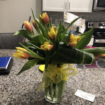 Flowers & More - Fresh tulips with greenery. - Florists Near Me - Royal Palm Beach, Florida