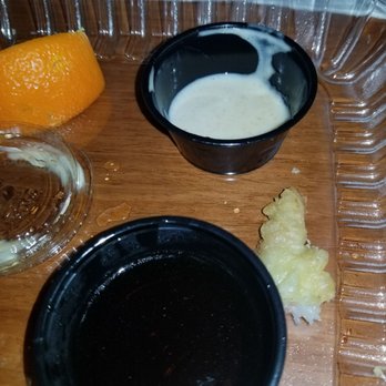 Satsuma Sushi - No dressing tempura sauce not entirely full either. - Japanese Near Me - Mountain View, California Satsuma Sushi - No dressing tempura sauce not entirely full either. - Japanese Near Me - Mountain View, California