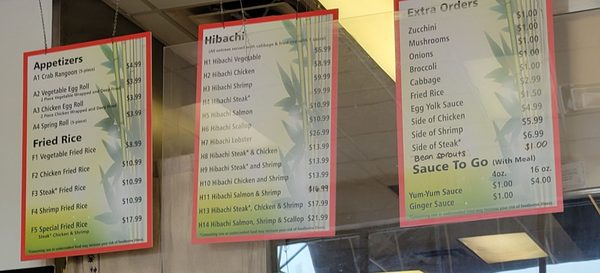 Menu photo 1 Hibachi Express Columbus, OH
