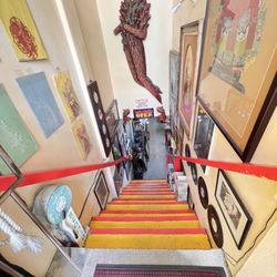 Asian Treasure Art & Craft - Down the stairs towards the business.