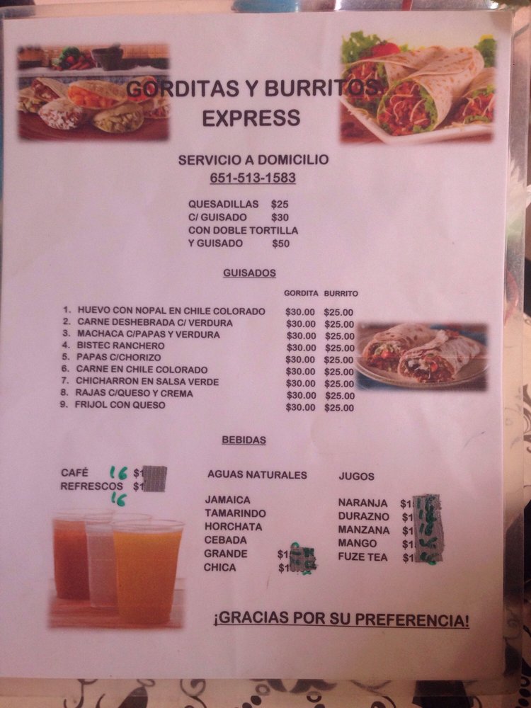 GORDITAS Y BURRITOS EXPRESS Mexican Calle Francisco Eusebio Kino 161, Sonoita, Sonora