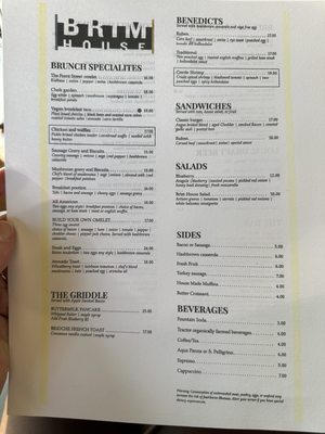 Menu photo 1 Brim House Toledo, OH