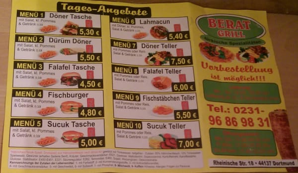 Menu photo 2 Berat Grill Dortmund, NW