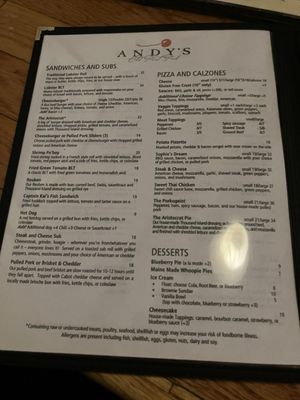 Menu photo 7 Andy's Old Port Pub Portland, ME Menu photo 7 Andy's Old Port Pub Portland, ME