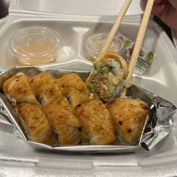 Take Sushi - Baked Special Roll. Made gluten free with out soy based sauces. Really yummy. I would definitely get this on again. - Japanese Near Me - Fullerton, California