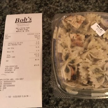 Bob's Italian - Bill and product - Italian Near Me - Medford, Massachusetts