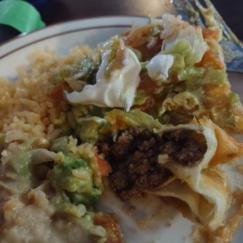 Off Road Diner Mexican Cantina - 1/2 chimichanga, we shared.....glad we did!! - Mexican Near Me - Golden Valley, Arizona