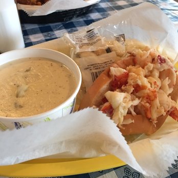 Brown's Clam Shanty - Lobstah roll and clam chowdah! - Seafood Near Me - Wells, Maine