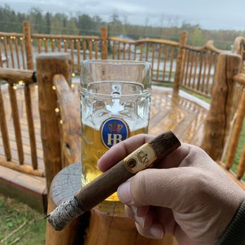 Schwabenhof - Having a smoke - Beer Gardens Near Me - Wasilla, Alaska