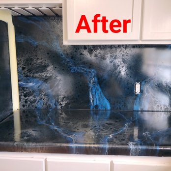 Paint Effects - Renew your your current countertops with an epoxy finish. No tear required. I smooth out the tile grout. The finish is applied directly over - Painters Near Me - Santa Cruz, California Paint Effects - Renew your your current countertops with an epoxy finish. No tear required. I smooth out the tile grout. The finish is applied directly over - Painters Near Me - Santa Cruz, California