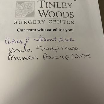 Tinley Woods Surgery Center - My Left eye cataract surgery 2/28/25. Thank you care team all excellent! - Hospitals Near Me - Tinley Park, Illinois Tinley Woods Surgery Center - My Left eye cataract surgery 2/28/25. Thank you care team all excellent! - Hospitals Near Me - Tinley Park, Illinois