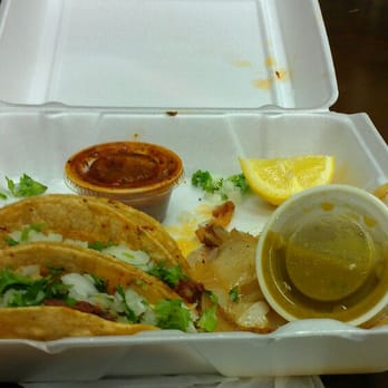 Jamal's Convenience Store - Not the best pic, but al pastors. That red sauce is *droolz* - Convenience Stores Near Me - Plano, Texas